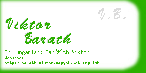 viktor barath business card